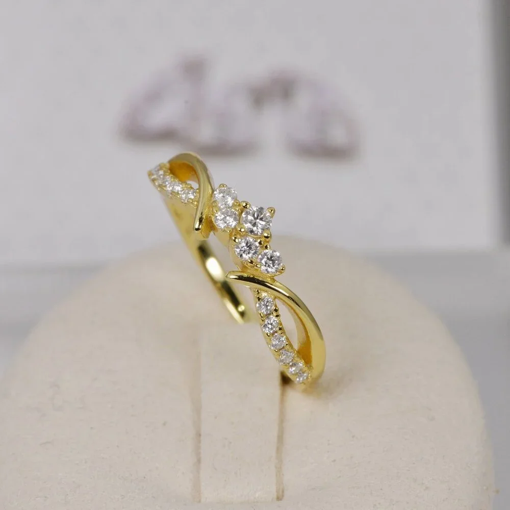 Certified Moissanite Ring, Guard Enhancer Band Wedding Ring 925 - Picture 3 of 8